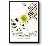 GroundDesigns PORT VALE Football Gift VALE PARK Stadium Art Map Unframed A3 Print PVFC