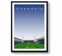GroundDesigns PRESTON NORTH END Football Gift DEEPDALE Stadium Art Unframed A3 Print PNE