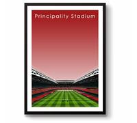 GroundDesigns PRINCIPALITY STADIUM Six Nations Rugby Union Gift Unframed A3 Art Print WALES