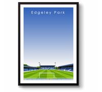 GroundDesigns STOCKPORT COUNTY FC Football Gift EDGELEY PARK Stadium Art Unframed A3 Print