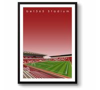 GroundDesigns Stoke City FC Football Gift bet365 Stadium Art Print