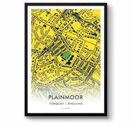 GroundDesigns TORQUAY UNITED FC Football Gift PLAINMOOR Stadium Art Map Unframed A3 Print TUFC