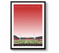 GroundDesigns WREXHAM FC Racecourse Ground Y Cae Ras Stadium Wall Art