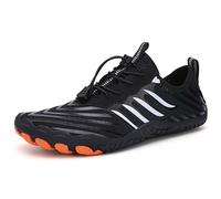 Grounded Footwear for Women and Men, Non Slip Hikes Water Shoes for Hiking Bare Foot Unisex, Foot Shaped Sneakers Wide Toe Box(Black-a,5.5 Women/3.5 Men)