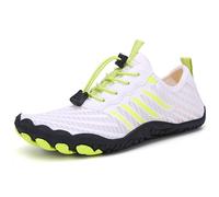 Grounded Footwear for Women and Men, Non Slip Hikes Water Shoes for Hiking Bare Foot Unisex, Foot Shaped Sneakers Wide Toe Box(White-a,8 Women/6 Men)