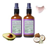 Grounded Labs Beef Tallow Sunscreen Spray, Grounded Labs Sunscreen Spray, Dayglow Blocker Sunscreens, With Zinc Oxide & Coconut Oil, Non-Greasy Fragrance-Free Formula All Skin Types (2)