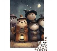 Groundhog 1000 Pieces Recycled Jigsaw Wizard Marmots Puzzle Stressful Workers Anxiety Relief Home Wall Art Cognitive Training 70x50cm/1000pcs