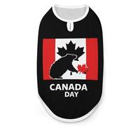 Groundhog And Maple Canada Day Dog Shirt Pet Clothes Summer T-Shirts Sleeveless Tank Top for Small Puppy Cat