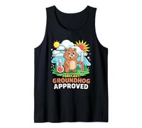 Groundhog Approved Forecast Cute Weather Prediction Tank Top