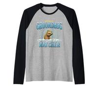 Groundhog Day Funny Spring Prediction Weather Forecast Raglan Baseball Tee
