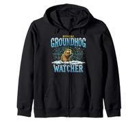 Groundhog Day Funny Spring Prediction Weather Forecast Zip Hoodie