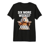 Groundhog Day Six More Weeks Cool Funny Winter Pun Premium T-Shirt