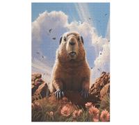 Groundhog Jigsaw Puzzles for Adults 1000 Pieces - Kids Wooden Puzzle - Recycled Board Picture 78×53cm