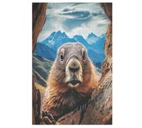Groundhog Jigsaw Puzzles for Adults & Kids 1000 Piece Wooden Puzzle Precise Interlocking Educational Game Challenge Toy 78×53cm
