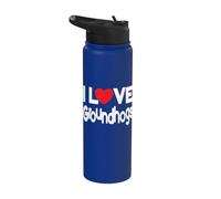 Groundhog Lover - I Love Groundhogs - Groundhog Day Stainless Steel Insulated Water Bottle