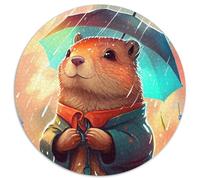 Groundhog Marmot Animal Jigsaw Puzzle 1000 Pieces 1000-Piece Round Jigsaw Puzzle Fun at Home Activities, Birthday Present, Travel Gifts 67.5x67.5cm