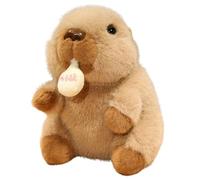 Groundhog Plush Toy, Groundhog Stuffed animal, Lifelike Marmot Stuffed Animal With Big Front Teeth Animated Toy Doll, Beaver Soft Toy, Cute Woodchuck for Kids Girls Boys Home Decor (Khaki-D,26cm)