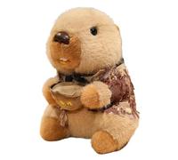 Groundhog Plush Toy, Groundhog Stuffed animal, Lifelike Marmot Stuffed Animal With Big Front Teeth Animated Toy Doll, Beaver Soft Toy, Cute Woodchuck for Kids Girls Boys Home Decor (Khaki-A,13cm)