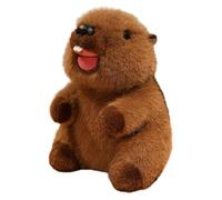 Groundhog Plush Toy, Groundhog Stuffed animal, Lifelike Marmot Stuffed Animal With Big Front Teeth Animated Toy Doll, Beaver Soft Toy, Cute Woodchuck for Kids Girls Boys Home Decor (Brown-B,26cm)