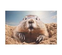 Groundhog Puzzles 1000 Pieces Wooden Jigsaw Puzzle for Adults Brain Exercise Challenge Game Gift for Kids Children Jigsaws （75×50cm）