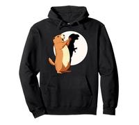 Groundhog Shadow Dinosaur Funny Puppet Happy Groundhog Day Pullover Hoodie