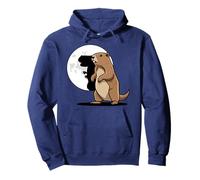 Groundhog Shadow Dinosaur Puppet Happy Groundhog Day Pullover Hoodie