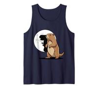 Groundhog Shadow Dinosaur Puppet Happy Groundhog Day Tank Top