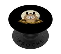 Groundhog Shadow Funny Puppet Happy Groundhog Day PopSockets Adhesive PopGrip