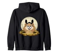 Groundhog Shadow Funny Puppet Happy Groundhog Day Zip Hoodie