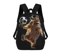 Groundhog Soccer Star Backpack, 3D Printed School Bag, School Lunch Bag, Travel Backpack, Friends Backpack, School Backpack for Girls And Boys 17inch
