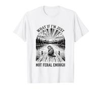 Groundhog What if I'm not Feral Enough Value Graphic T-Shirt, Men, White, S