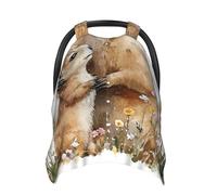 Groundhogs Marmots Flowers Baby Car Seat Cover Soft Baby Nursing Cover Infant Carseat Stroller Cover for Girls and Boys