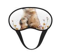 Groundhogs Marmots Flowers Blackout Sleep Mask - Soft Adjustable Eye Mask for Full Light Blocking, Deep Sleep, Travel & Relaxation
