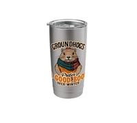Groundhogs Prefer A Good Book Over Winter Stainless Steel Insulated Tumbler