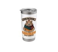 Groundhogs Prefer Chocolate Over Winter February Stainless Steel Insulated Tumbler