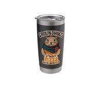 Groundhogs Prefer Pizza Over Winter Fun February Stainless Steel Insulated Tumbler