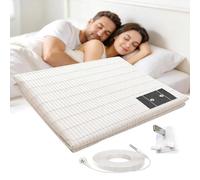 Grounding Bed Sheet, 10% Silver Fiber & 90% Organic Cotton, 68x132cm | Grounded Earthing Sheets with UK Plug & Cord for Better Sleep, Stress Relief, Natural Wellness