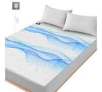 Grounding Bed Sheet, Grounding Mat Earthing UK with 10% Silver Fiber & 90% Organic Cotton for Improved Sleep Pain Relief and Healthy Earth Energy Mat (193x203cm)