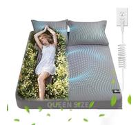 Grounding Bed Sheet King Size Elastic Full Wrap Grounding Mat with Earthing UK, 10% Soft Silver Thread 90% Organic Cotton Fitted Sheet for Improving Sleeping Natural Wellness Queen Size Earthing Sheet