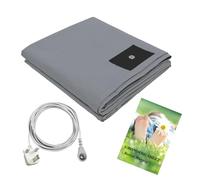 Grounding Bed Sheet with UK Cord, 27 * 52 inch, Earthing Sheets for Sleeping Better, Conductive Silver Fiber Sheet (Grey)