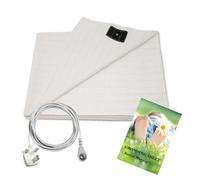 Grounding Bed Sheet with UK Cord, 36 * 91 inch, Earthing Sheets for Sleeping Better, Conductive Silver Fiber Sheet (Beige)