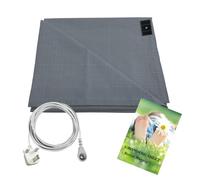 Grounding Bed Sheet with UK Cord, 36 * 91 inch, Earthing Sheets for Sleeping Better, Conductive Silver Fiber Sheet (Grey)