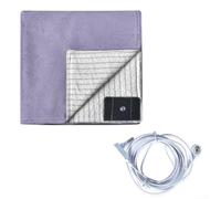 Grounding Blanket, 50x70cm Conductive Silver Fiber for Earthing Sheet with Cord for Bed Sleeping, Grounded Health Wellness Therapy(Purple)
