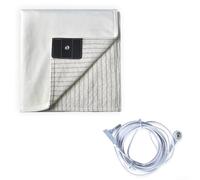 Grounding Blanket 50x70cm With Conductive Silver Fiber And Cord For Earthing Sleep Therapy White(White)