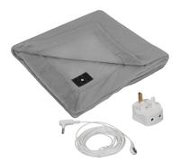 Grounding Blanket, Earthing Bed Sheet, Grounding Sheet Soft Grounded Throw with UK Grounding Plug for Better Sleep Reduce Stress (Grey, 127 x 153cm)
