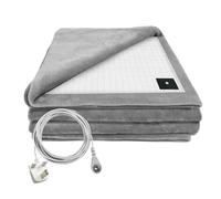 Grounding Blanket/Earthing Bed Sheet in 2 Usage Ways, 55 * 80 inch, Grounded Throw Kit with UK Cord, Improve Sleeping Grounding Sheet (Grey)