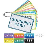 Grounding Coping Skills Cards with Calm Anxiety Sensory Stickers Set