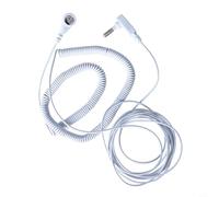Grounding Cord 15 Foot for Earthing Sheets and Grounding Mats - White Copper Wire Cable with Banana and 4mm Right-Angled Snap, 100k Ohm Safety Resistor,