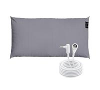 Grounding Cushion Cover, 50 x 75 cm Pillowcase Earth Mat Conductive with EU Grounding Cable (Grey)