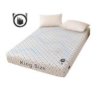 Grounding Fitted Sheet, Grounding Bed Sheet King Size, Elastic Full Wrap Grounding Mat Earthing UK, 90% Organic Cotton + 10% Pure Silver Fiber, Natural Wellness & Healthy Earth Energy Mat